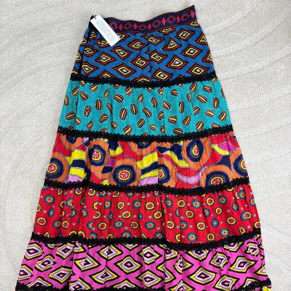 NWT Carla Kranendonk X Alice + Olivia Lesa Paneled Maxi Skirt - Picture 1 of 5